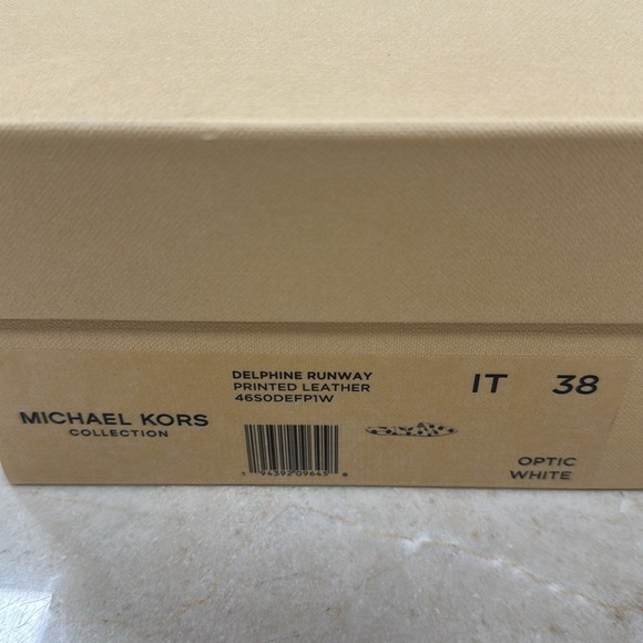 MICHAEL KORS COLLECTION DELPHINE RUNWAY PRINTED LEATHER SLIDES IN CHERRY US 8 - Picture 14 of 14